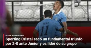Sporting Cristal venció a Junior y quedó líder del grupo F de la Copa Libertadores